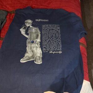 Blue Graphic T-Shirt with Alien Design